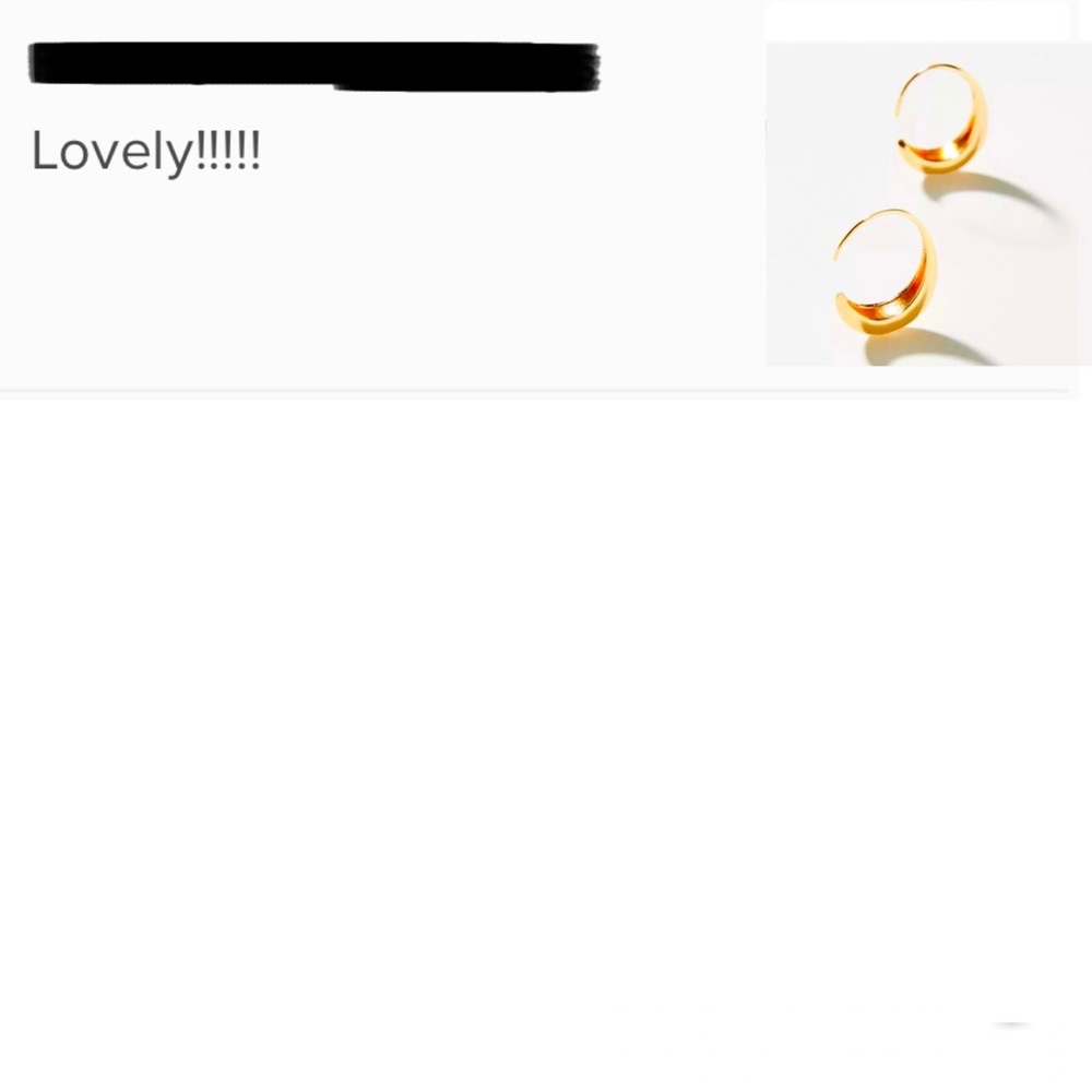 🍒3/$30 New Anthro Petite Gold Crescent Hoops - Picture 5 of 5
